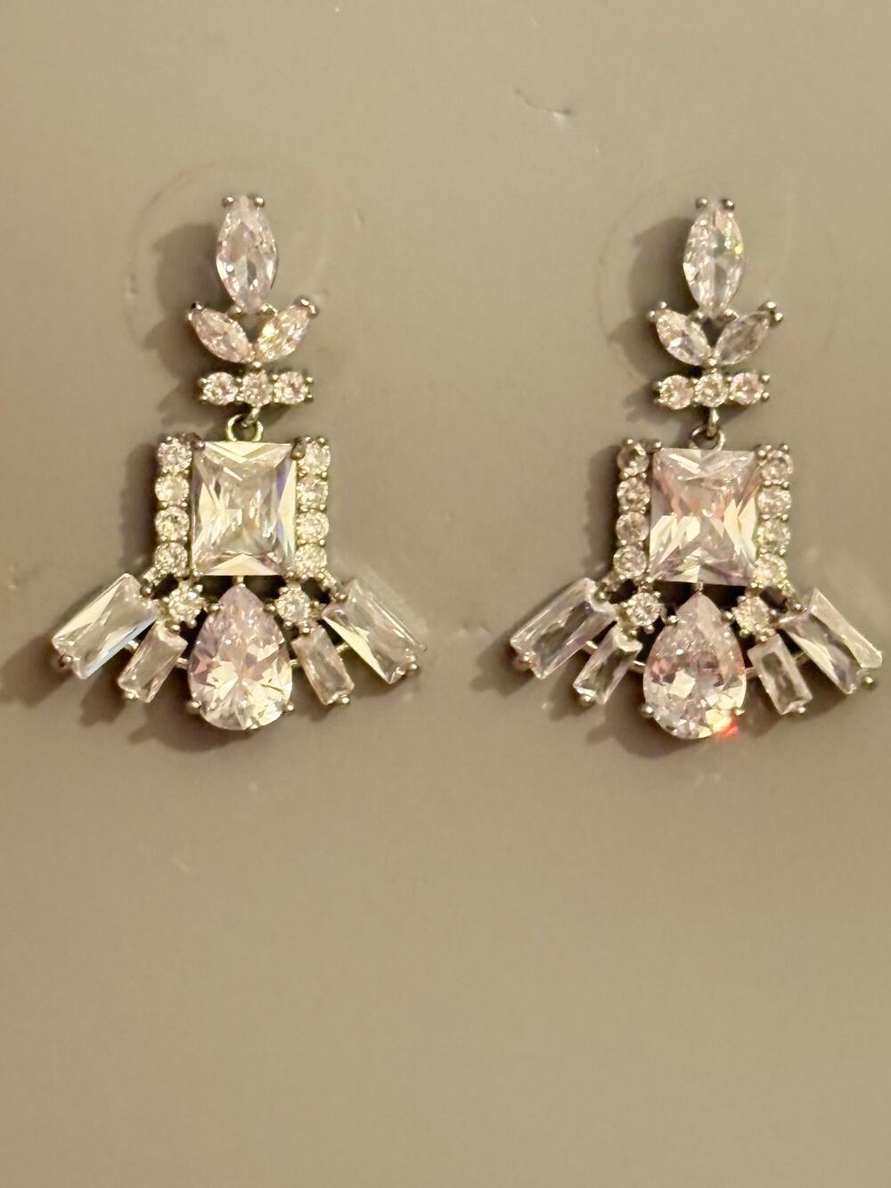Believe by Brilliance CZ Silver Plated Earrings